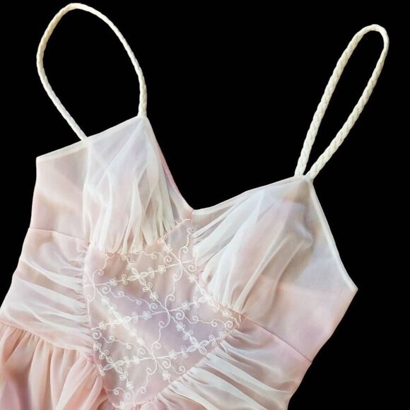 Schiaparelli Vintage Puff Sleeve Peignoir Gown Set - Picture 11 of 16